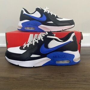 Nike Air Max Excee Sneakers Mens 10 Low Shoe Black Game Royal Blue FQ8738-010